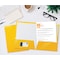 Better Office Products 2 Pocket Glossy Laminated Paper Folders Portfolio Letter Size, Yellow, 25PK 80180 - alternate 2